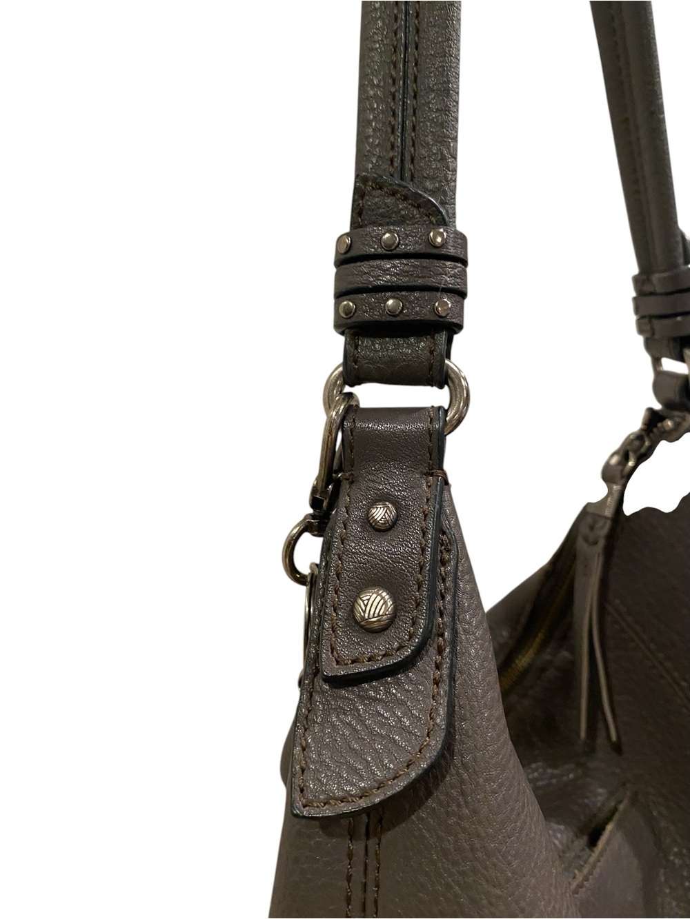 The Sak Sequoia Pebbled Leather Hobo in Slate Gray - Picture 6 of 13